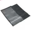 Assorted Sizes Matte Clear/Black/Black Zip Lock Bags 100pcs PE Plastic Flat Ziplock Package Baghigh qty