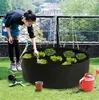 植物のベッドガーデンフラワープランター上昇野菜箱の植栽袋の丸い鍋の丸い鍋