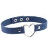 Hollow Heart Heart Gothic Denim Choker Collana Collane regolabile Collane per le donne Gioielli Fashion Will e Sandy