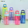 15oz Icke-spillisolerad sippee Toddle Tumbler Cup Rensa plast Sippy Cup Kids Vattenflaska med halm 12+ Månadspojke F0228