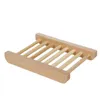 Jaboneras de madera de bambú Natural soporte de bandeja de jabón de madera rejilla para guardar jabón plato caja contenedor para baño baño de ducha Yy8689318