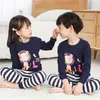 TUONXYE Bambini Pigiama a maniche lunghe Set Ragazze Gatto Timido Bambini Pigiama di cotone Ragazza Pijama Abbigliamento da notte per bambini 210729