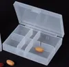 Contenitore portapillole portatile a 6 griglie per viaggio all'aperto Custodia per medicinali vitaminici con confezione di scatole di carta SN5519