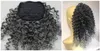 Gris crépus bouclés cheveux brésiliens queue de cheval bouffée chignon femmes extension de cheveux gris dawstring clip ins deux tons mélangés faits saillants naturels queue de cheval 120g