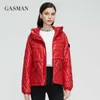 ガスマン女性の春のジャケットファッションカジュアルなショートパーカー薄い綿のフード付きコート女性レディースジャケット暖かいweartwear 21159 211018
