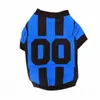 Sport Style Stripe Sublimation Blanks Abbigliamento per cani Cani vestiti Stampa zampa T-shirt semplice Ventilazione in cotone Gilet primavera estate Maglia da calcio Chihuahua Bulldog S