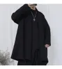 Herren Trenchcoats Pang Xiaochen Original Windjacke Japanische Strickjacke Jacke Yamamoto-Stil Baumwolle und Leinen Mittellange Jac