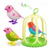 Elektrische vogel praten papegaai vogels intelligente huisdieren gezonde fluitje induction concert vogel met kooi kinderen speelgoed voor kinderen G1224