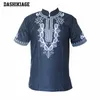 Dashikiage Dashiki Camicia da uomo African Haute Tribal Camicetta T-shirt Ankara ricamata 210706