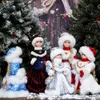 Wakacje Dekoracje Lalki Prezent Dla Dzieci Dzieci Zabawki Śpiewać I Dance Cute Santa Claus Doll Figurki Boże Narodzenie Baubles 211012