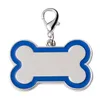 DHL200pcs Customized laser engraving on Double sides Metal Dog Tag ID Card Keychain Mix Color