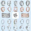 2022 nuovo anello di moda 925 sterling argento impilabile principessa forma cuore forma signore coppia fidanzamento partito gioielli regalo