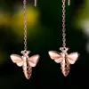 Lotus Fun Lovely Honey Bee Dangle Earrings Real 925 Sterling Silver Handgjorda designer Fina smycken för kvinnor Bijoux 2106249567323