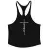 Mens Tank Tops Marca Ginásio Roupas de Algodão Singlets Canotte Treinamento de Musculação Running Top Homens Camisa de Fitness Muscle Guys Sem Mangas Colete