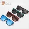 Hu Wood lunettes de soleil carrées de haute qualité hommes polarisées UV400 mode miroir Sport lunettes de soleil conduite Oculos