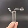 Tubo per bruciatore a olio Pyrex narghilè economico all'ingrosso Bong di vetro piccolo e spesso con tubo in silicone per fumare