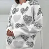 maglione a maglia di stampa di leopardo