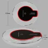 Crystal Qi Wireless Charger Fast Charging Pad Mini Ultra-Slim Cableless Chargers for iPhone 12 11 Pro Samsung S20 Huawei with Retail Package