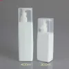 3000pcs/lot Luxury Square Bottles 300ml 400ml White color High quality Empty Pump Lotion PE Shampoo Big Bottlegood qty