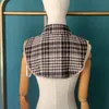 Boogbladen mode plaid nep kragen shirt afneembare kraag stropdassen voor vrouwen en heren trui blouse tops kleding decoratief emel22