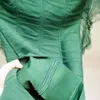 Lady Elegant retro bandage sukienka Śliczna długa puff rękawa Patchwork Ruched Mini Chic Club Party Stroje ES 210520228I