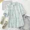 Koszule letnie HSA dla kobiet Moda z krótkim rękawem Peter Pan Collar Przędza Luźna bluzka i bluzki na górę Wszystkie mecze Top 210417