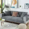 Solid Color Plush Sofa Cover For Living Room Thick Quilted Couch Non-slip Modern Slipcover Universal 3-Seater Cushion 211116