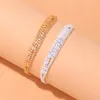 Anklets Stonefans Fashion Full Rhinestone Tennis Chain Anklet Wholesale for Women Multi-Layer holle armband op beenjuwelen Roya2222