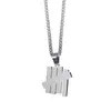 Pendant Necklaces Gold USA Undefeated Five Bar Necklace Minimalism Stainless Steel Bars Chain Hiphop Jewelry American266d