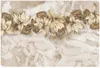 Aangepaste foto wallpapers 3D-muurschilderingen behang moderne Europese retro marmer patroon bloem achtergrond Muurdocument Woondecoratie