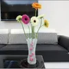 nouveau Creative Clair PVC Vases En Plastique Sac À Eau Écologique Pliable Fleur Vase Réutilisable Maison De Noce Décoration EWD6739