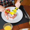 3 قطعة / المجموعة مبتكرة للأطفال سيارة أدوات المائدة الجرافة حفارة مجرفة السكاكين الاطفال أدوات المائدة باستخدام المواد اختبار للسلامة 211027