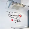 Characters "This Kitchen Is Seasoned With Love" PVC Removable Wall Sticker Decor For Kitchen 210420