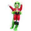 Mascot CostumesNova Christmas Green Fato Estrangado Adulto Engraçado Inflável Papai Noel traje Monstro Terno Festa Carnaval Carnaval Trajes Ano Novo 20