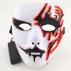 LED Light Up Halloween Luminous Glowing Dance Party Mask Scary Cosplay Horror Neon El Wire Masks 3 Lighting Lägen Festival levererar JY0728