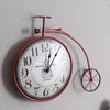 Relógios de parede vintage Creative Creative Bicycle Clock Personalidade Mural Design de bicicleta decorativa Pendurada RELAÇÃO RETRO CYCLE ORNAMENTO Decoração de casa