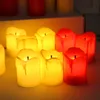 12pcs/set Halloween LED Candles Flameless Timer candle tealights Battery Operated Electric Lights Flickering Tealight for wedding JJD10821