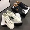 Tiger Leather Python Casual Designer Bee Men 2021 Classic Shoes Flats Embroidered Women Sneakers Flower Genuine Cock Love Qbviv