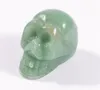 Party Decoration 1 Inch Crystal quarze Skull Sculpture Hand Carved Gemstone Statue Figurine Collectible Healing Reiki Halloween xs