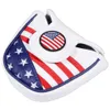 Copricapo per mazza da golf in pelle PU con ricamo USA Copricapo per putter a mazza media Chiusura magnetica