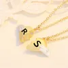 2pcs / set Friendship Chain Halsband Magnetisk Clasps Hjärtlås Key Hängsmycke Halsband för mor och dotter smycken gåva