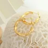 Aro Huggie de acero inoxidable geométrico en forma de C chapado en oro niñas lindos Pendientes para mujeres joyería de moda Bohemia Argollas Pendientes