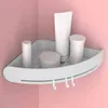 WBBOOMING Plastikowe półki do przechowywania narożników Łazienka Trójkątna Prysznic Półka Bath Organizer Ssawka Design 211112