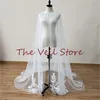 Bridal Veils Long Cathedral Wedding Cape Shawl Cloak Tulle Accessories Appliques White Ivory 3 Metres Lace