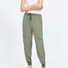 春の軍の緑のハーレムのズボン弾性の高い腰巾着ジョガー足首長さの夏の大きなポケット210531