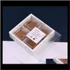 Wrap Event Festive Supplies Home Garden Drop Delivery 2021 Design in marmo a 3 dimensioni con coperchio in PVC smerigliato Cake Cheese Chocolate Paper Boxes Wedd