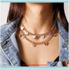 Jewelrystatement Colliers de papillon en émail double couche pour femmes Punk Chunky Choker Pendants Girl Bijoux Cadeaux Chokers Drop Livrot 20