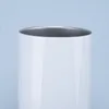 15oz 20 oz 30 oz flaco recto blanco tumblers de espacio en blanco Acero inoxidable DIY Sublimación Doble pared agua café taza