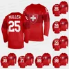 Switzerland Women's Hockey Ida 2022 Winter Home Jersey Alina Marti Saskia Maurer Caroline Spies Lutz Phoebe Staenz Keely Moy Rahel Enzler Nicole Bullo Noemi Ryhner