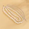 European and American sexy imitation pearl belly women's big Pearl Beach Bikini waist chain body jewelry